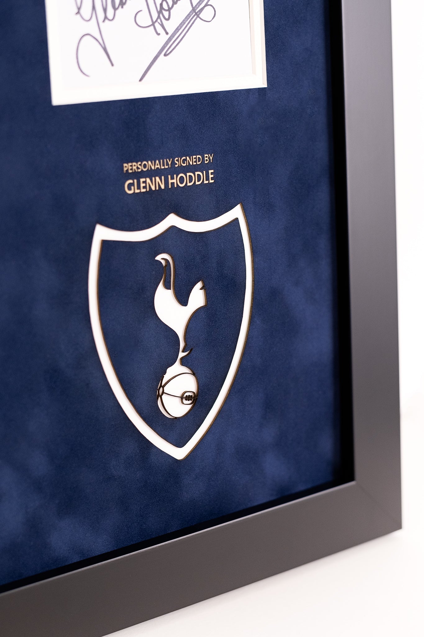 Glenn Hoddle - Sigend Whitecard Tottenham Display
