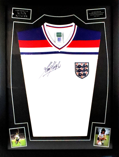 Kevin Keegan Signed England Shirt Framed Display