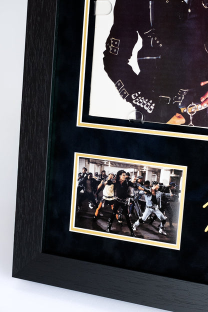 Michael Jackson Signed 'Bad' Vinyl Display