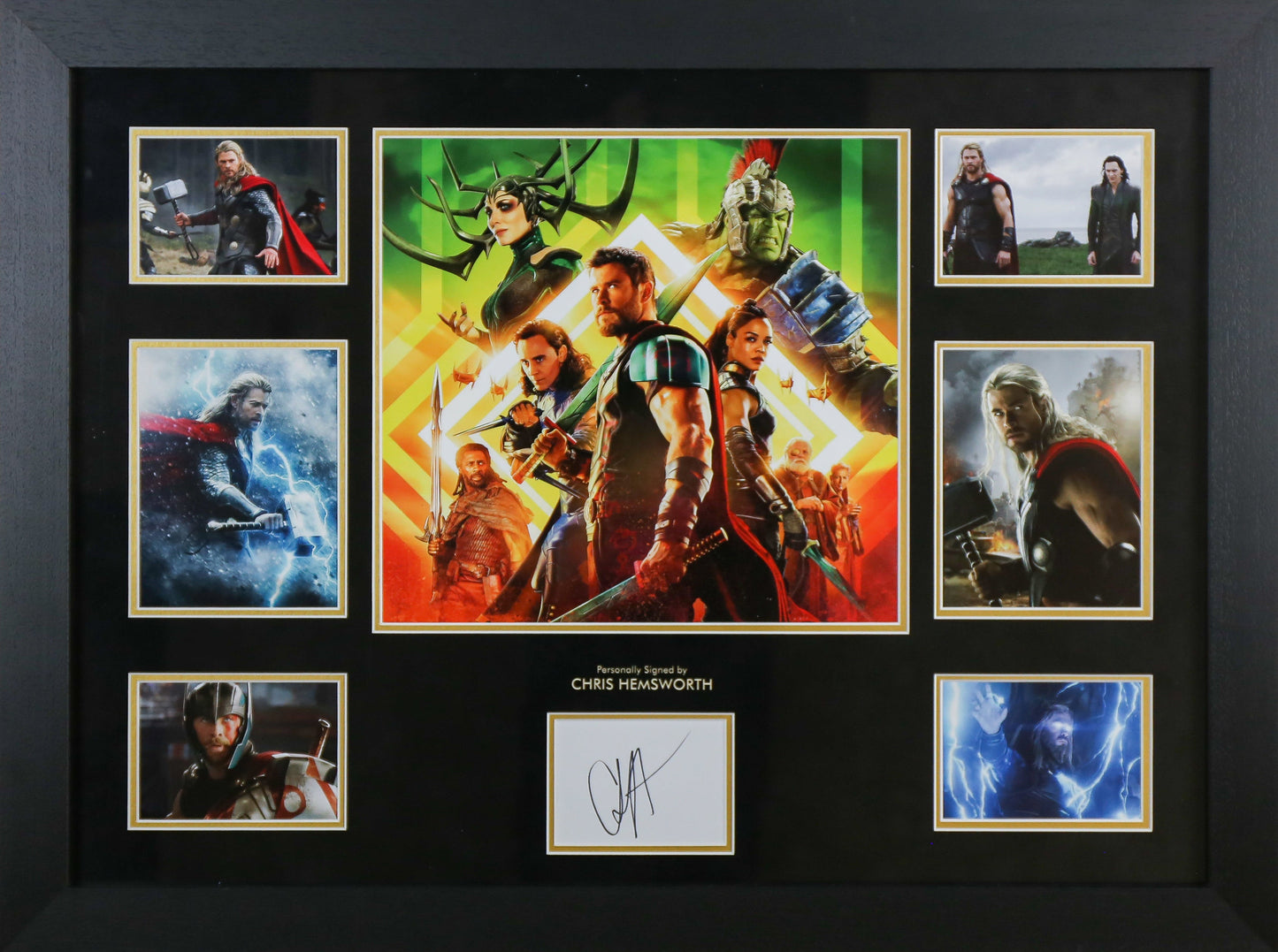 Chris Hemsworth Signed Thor White card Framed Display