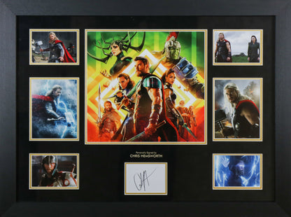 Chris Hemsworth Signed Thor White card Framed Display