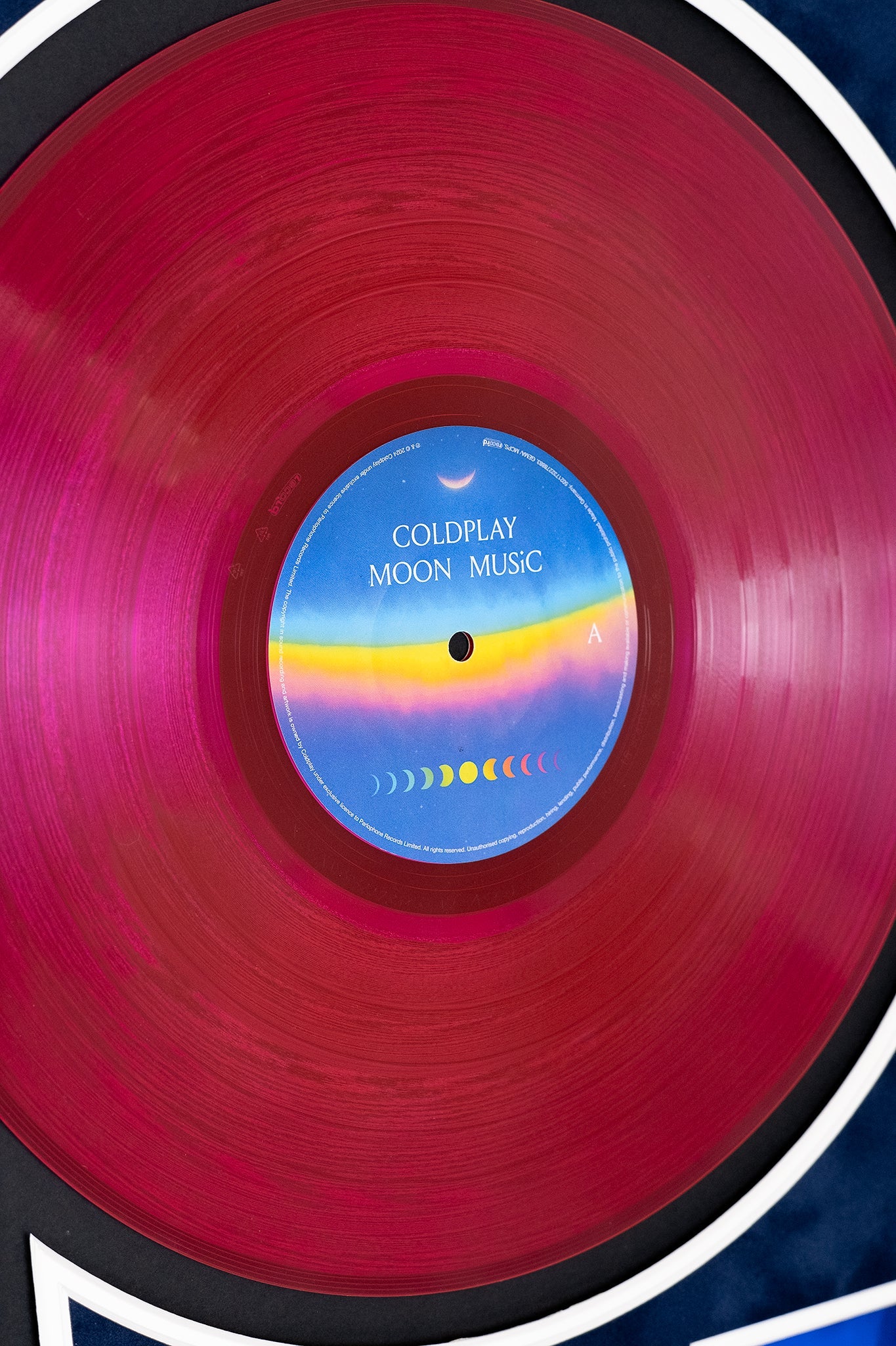 Coldplay Full Band Signed 'Moon Music' Vinyl Insert Framed Display