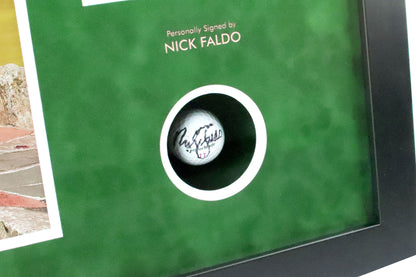 Nick Faldo Golf Ball Framed Display