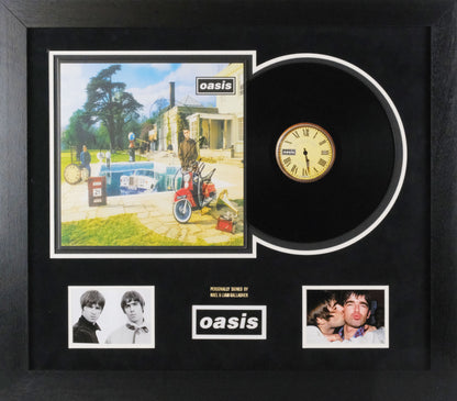 Oasis Dual Signed Framed Vinyl Display
