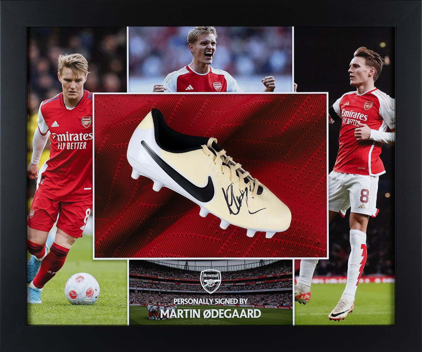 Martin Ødegaard Signed Boot Arsenal Display