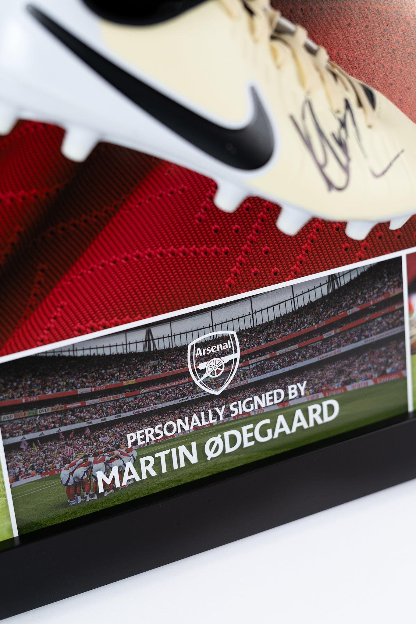 Martin Ødegaard Signed Boot Arsenal Display