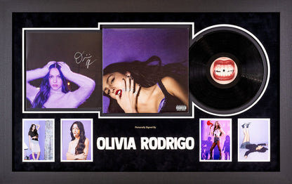 Olivia Rodrigo Signed 'GUTS' Vinyl Insert Framed Display