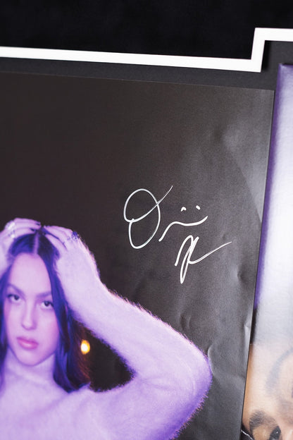 Olivia Rodrigo Signed 'GUTS' Vinyl Insert Framed Display