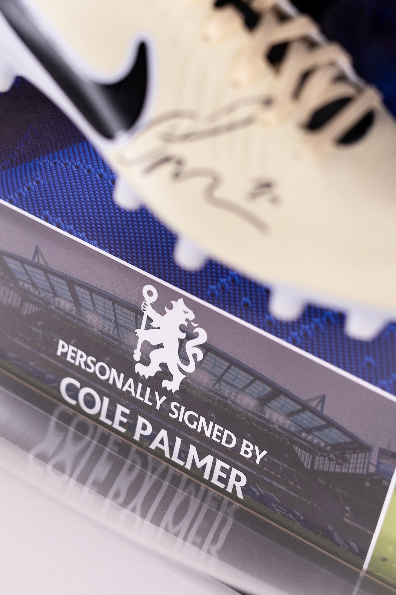 Cole Palmer Hand-Signed Chelsea Boot Display