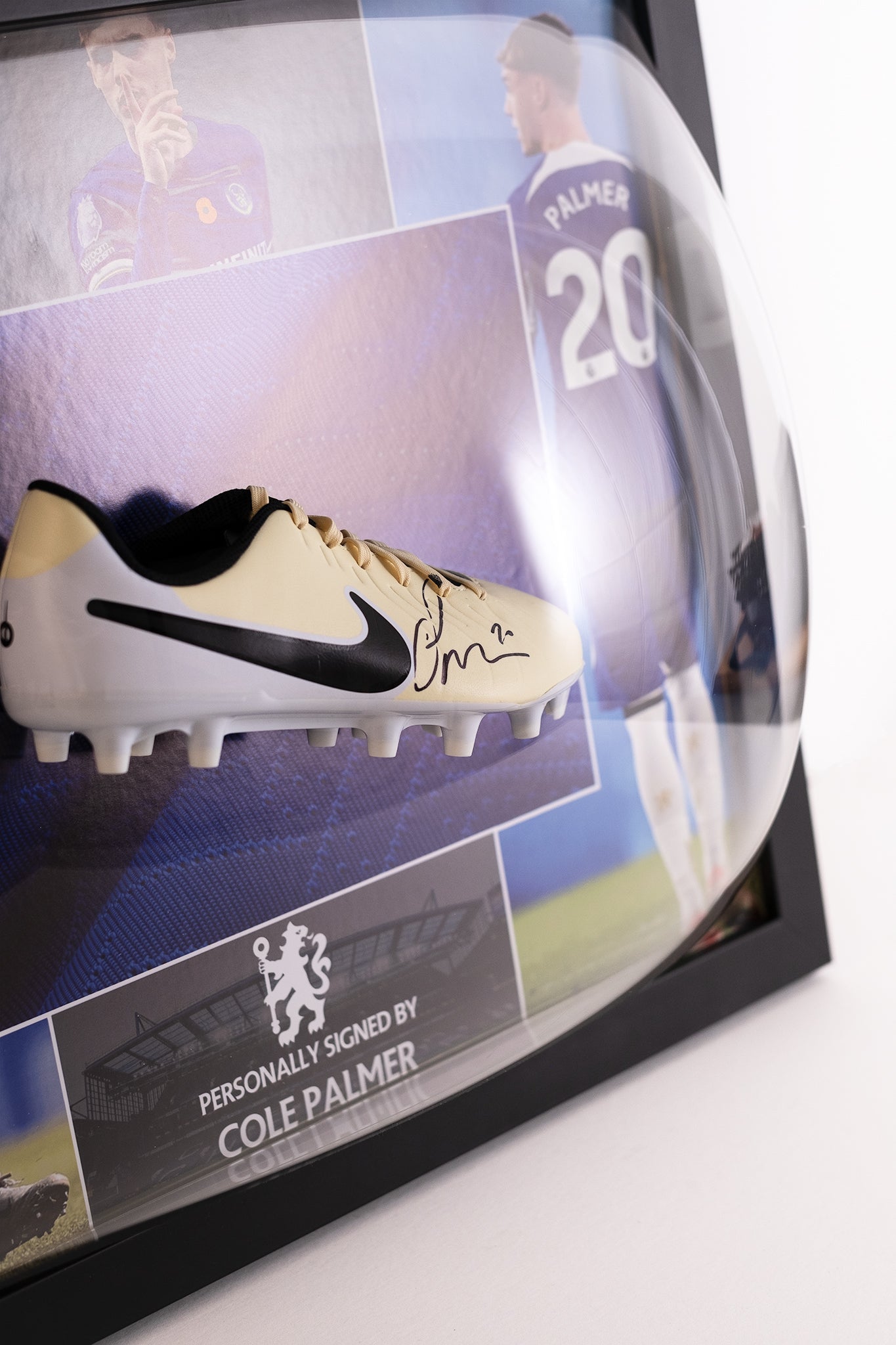 Cole Palmer Hand-Signed Chelsea Boot Display