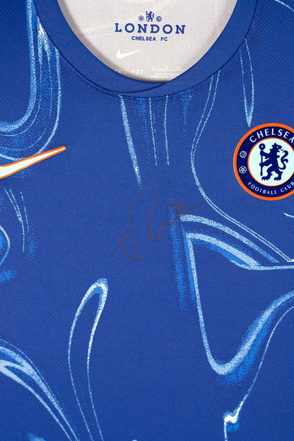 Cole Palmer Signed Chelsea Shirt Framed Display
