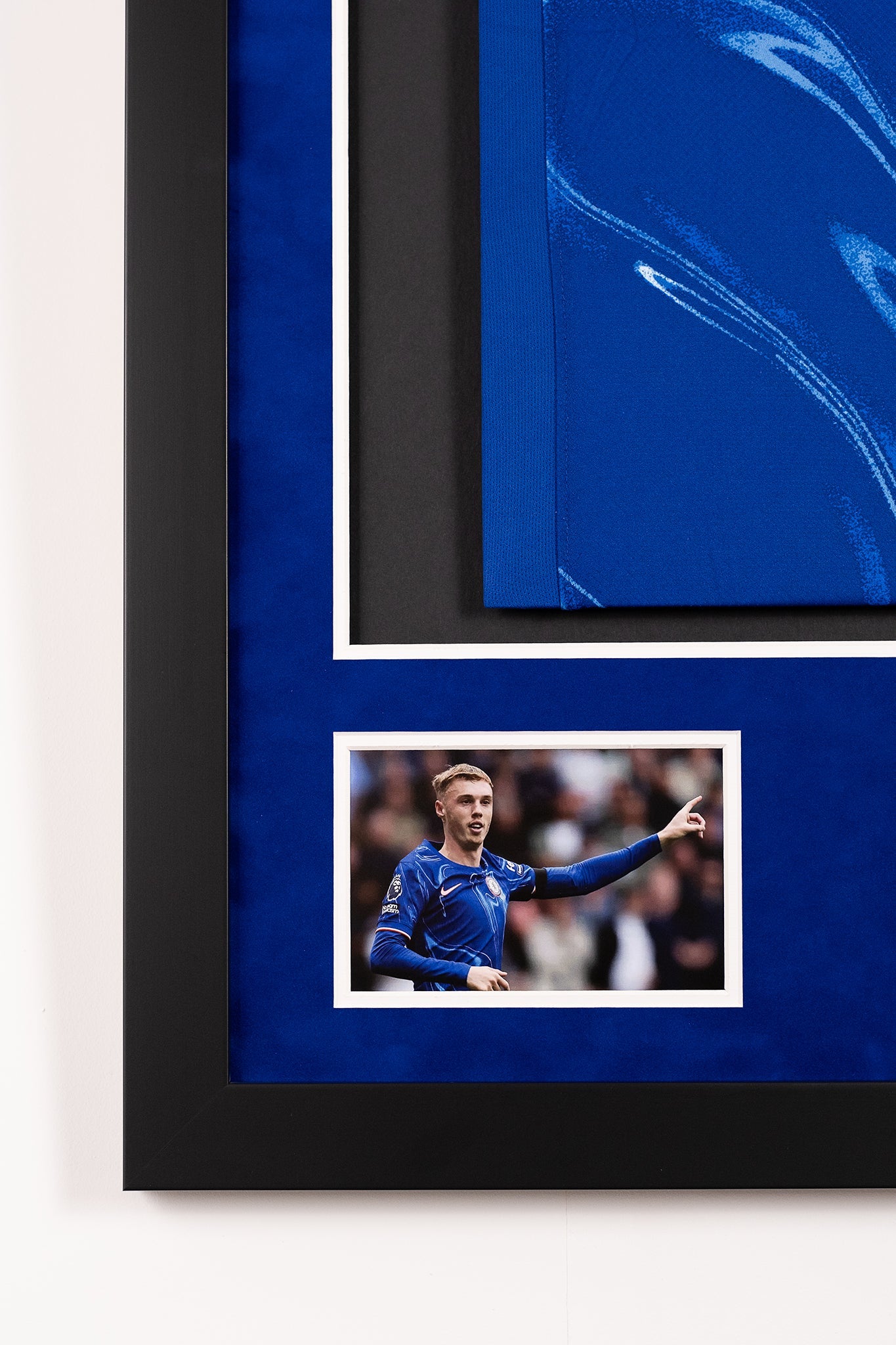 Cole Palmer Signed Chelsea Shirt Framed Display