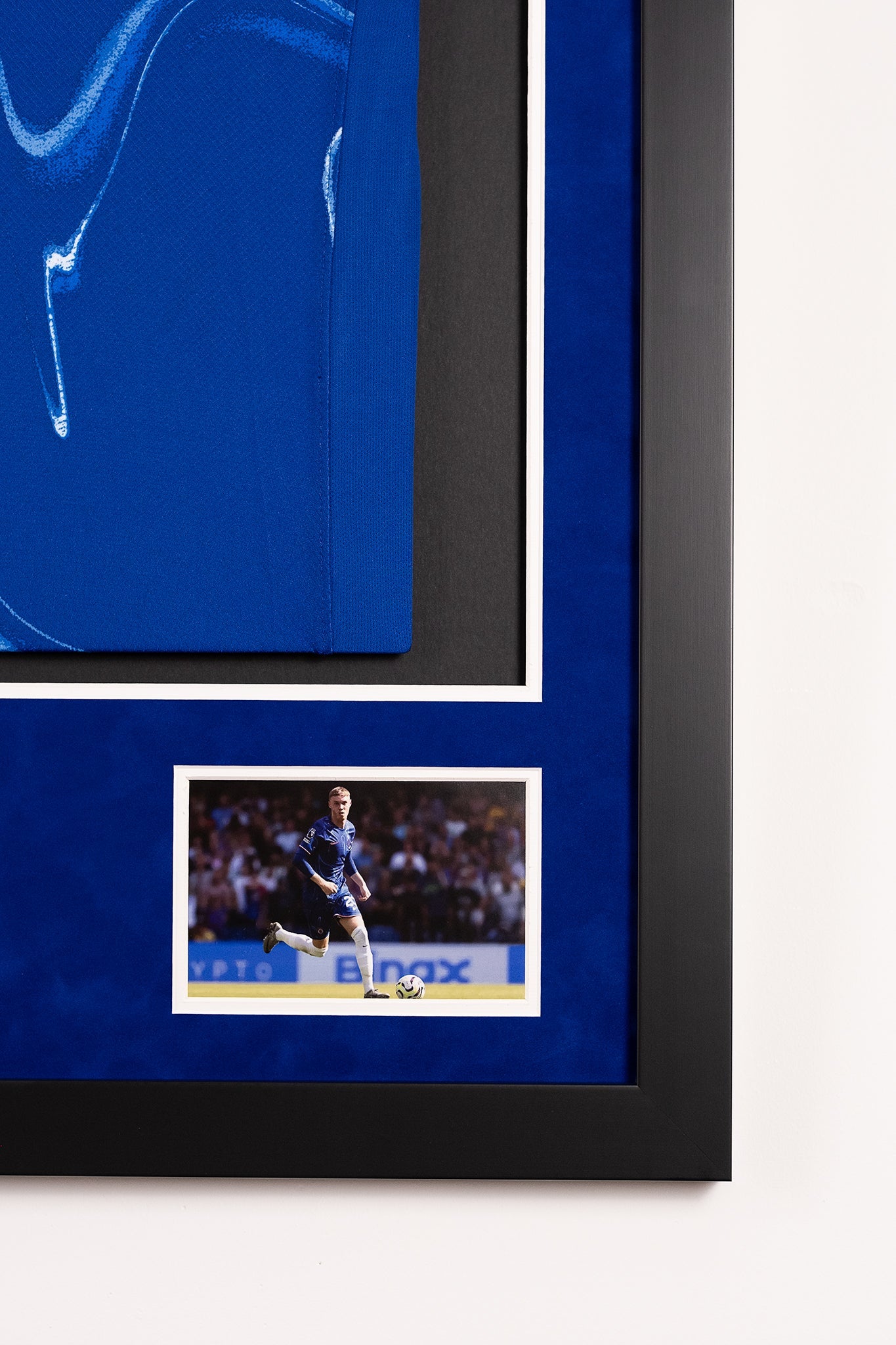 Cole Palmer Signed Chelsea Shirt Framed Display