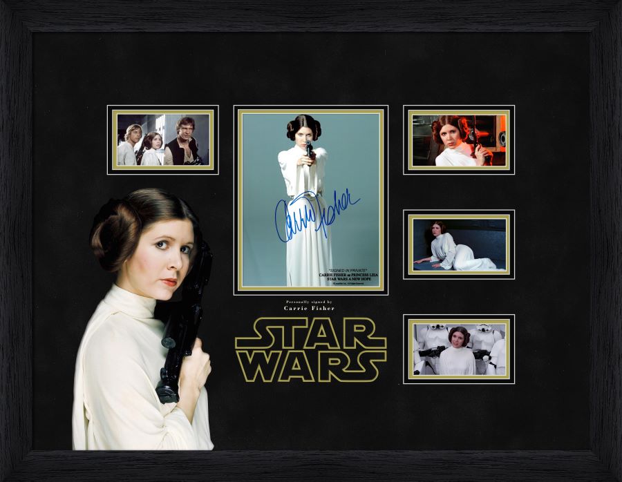Carrie Fisher, Star Wars Signed 10x8 Photograph Framed Display