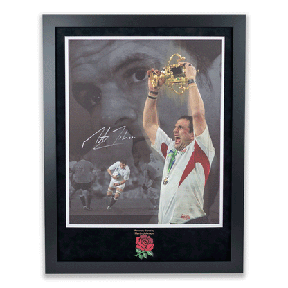 Martin Johnson Signed Canvas Display