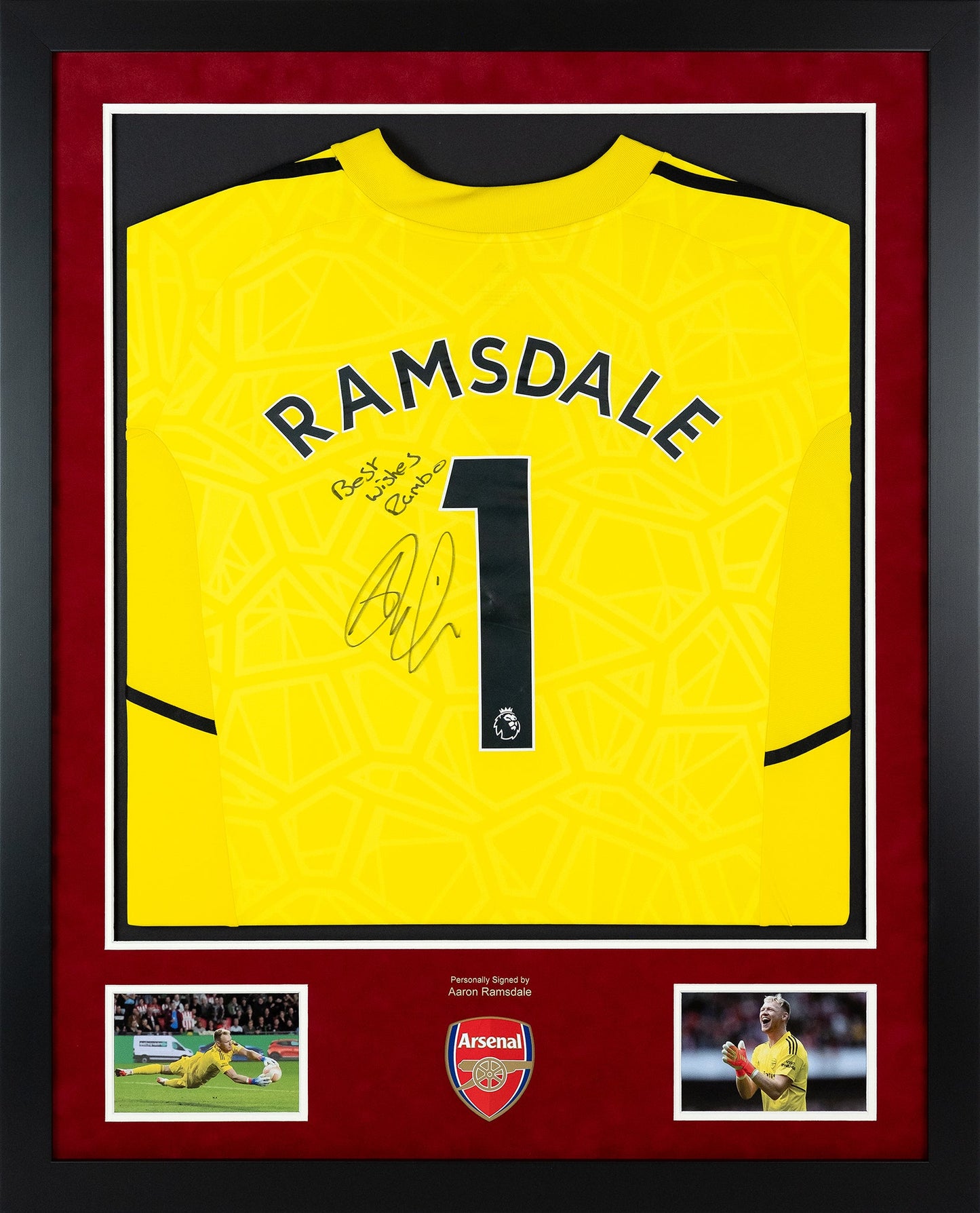 Aaron Ramsdale signed Arsenal shirt