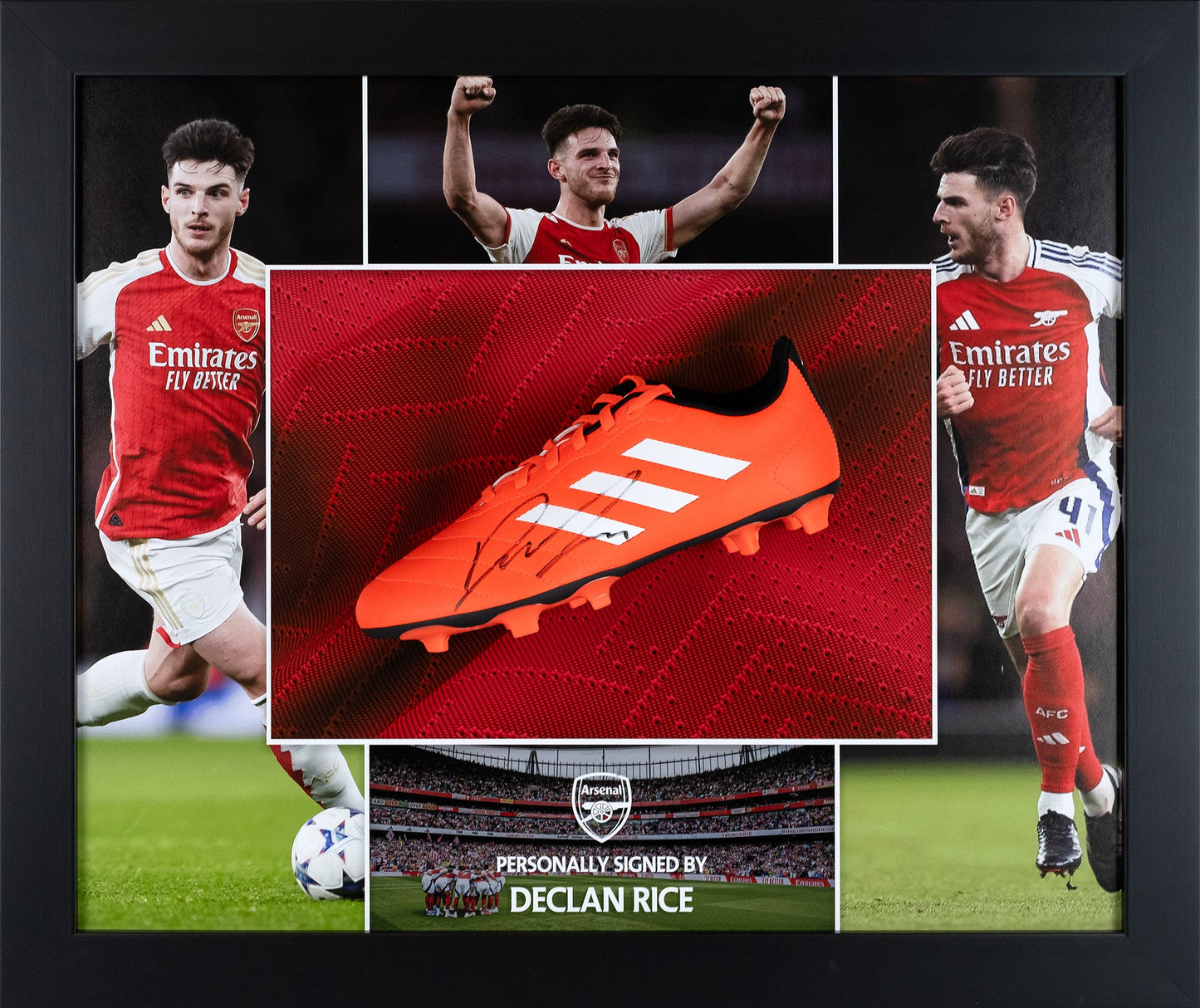 Declan Rice Signed Red Boot Arsenal