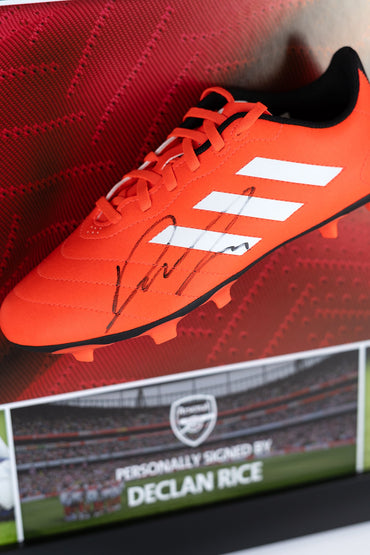 Declan Rice Signed Red Boot Arsenal