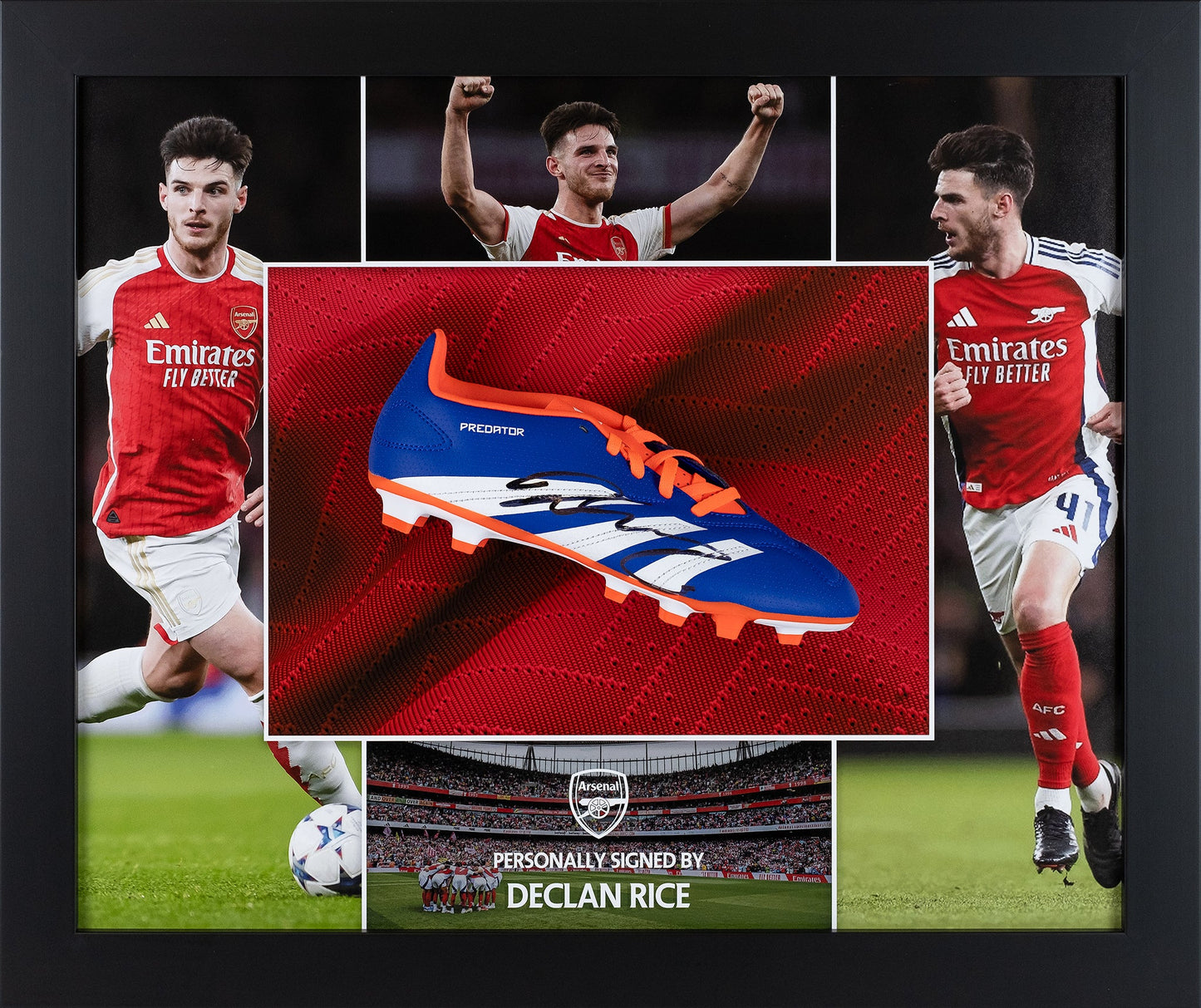 Declan Rice Signed Blue and Orange Boot Arsenal