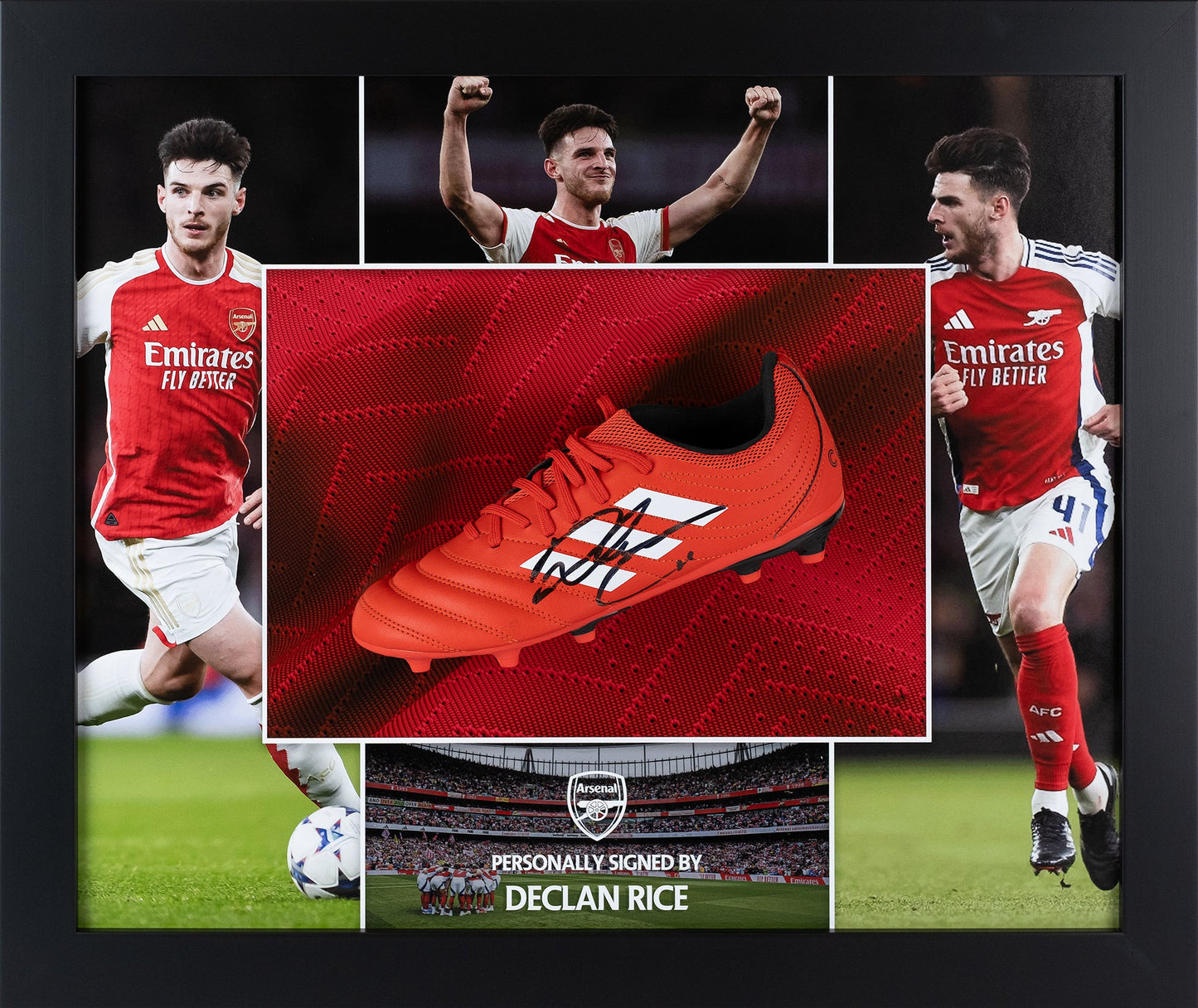 Declan Rice Signed Red Boot Arsenal