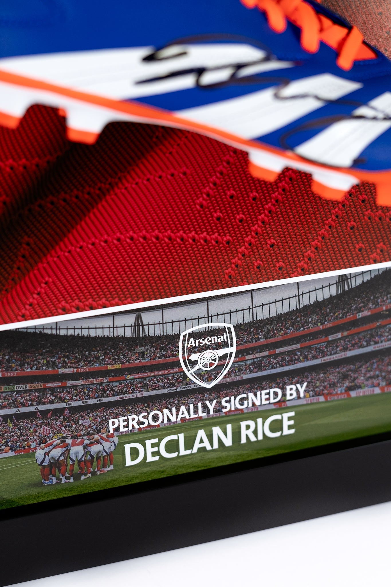 Declan Rice Signed Blue and Orange Boot Arsenal