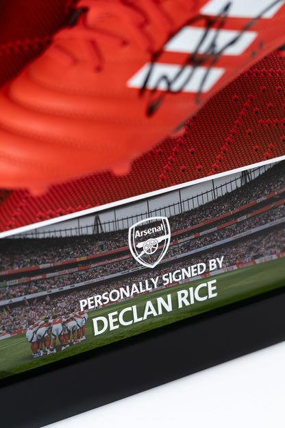 Declan Rice Signed Red Boot Arsenal