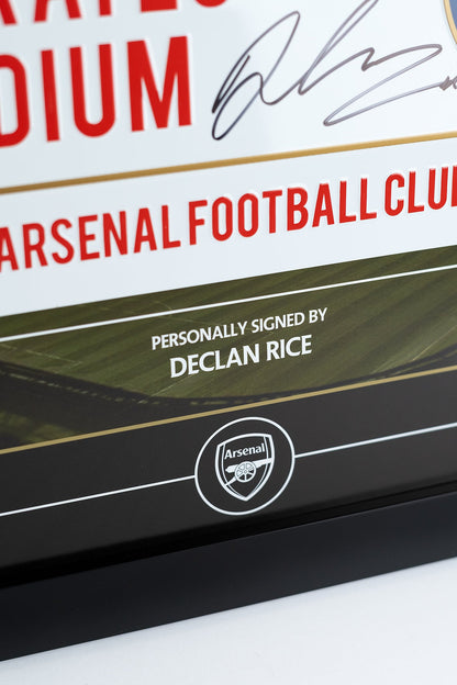 Declan Rice Arsenal Signed Road Sign Display
