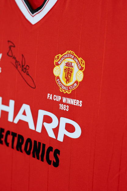 Bryan Robson 1983 FA Cup Winners Shirt Display