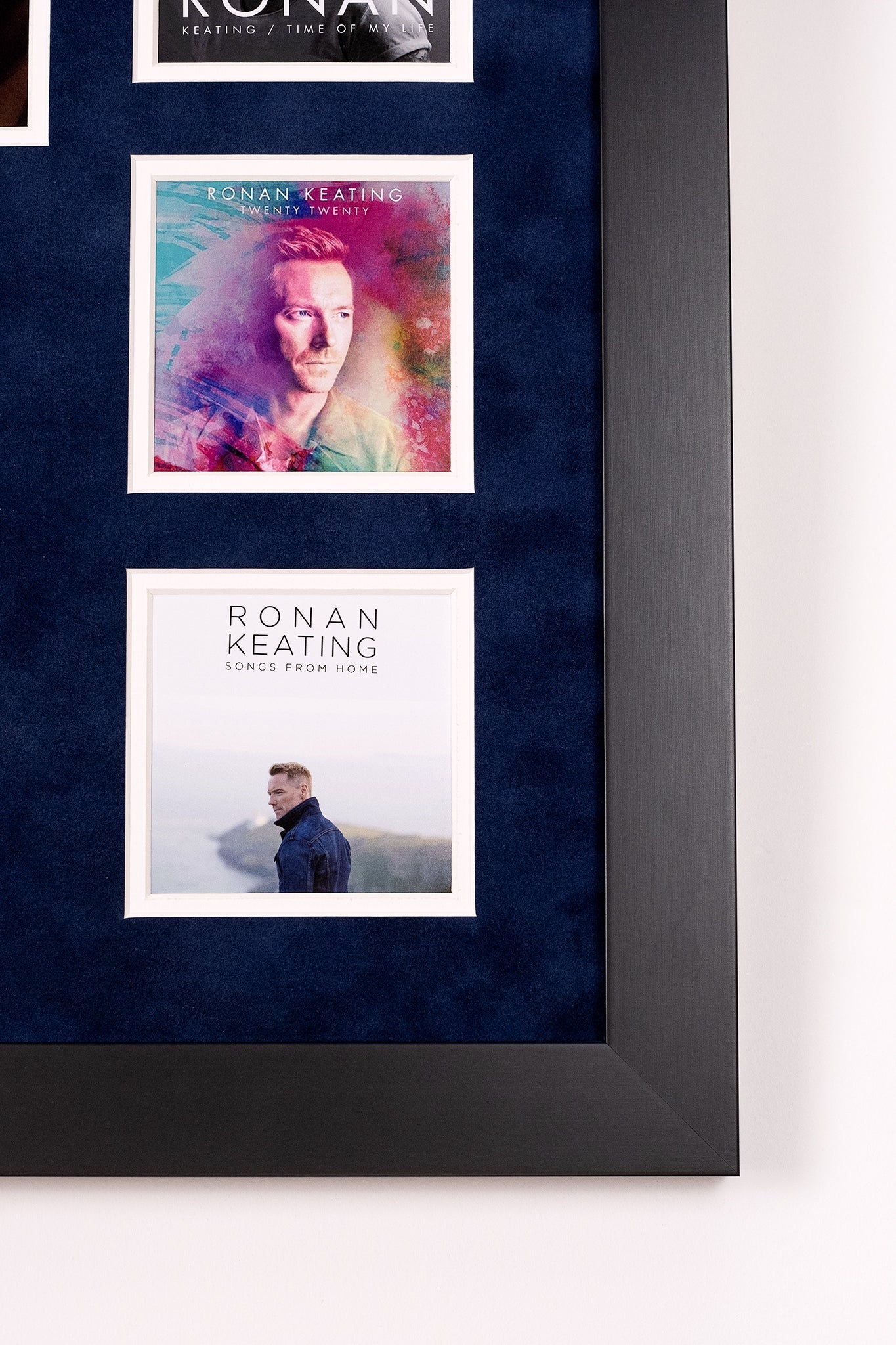 Ronan Keating Signed Whitecard Framed Display
