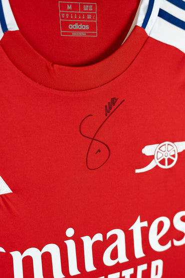Bukayo Saka Signed 24/25 Arsenal Shirt Display