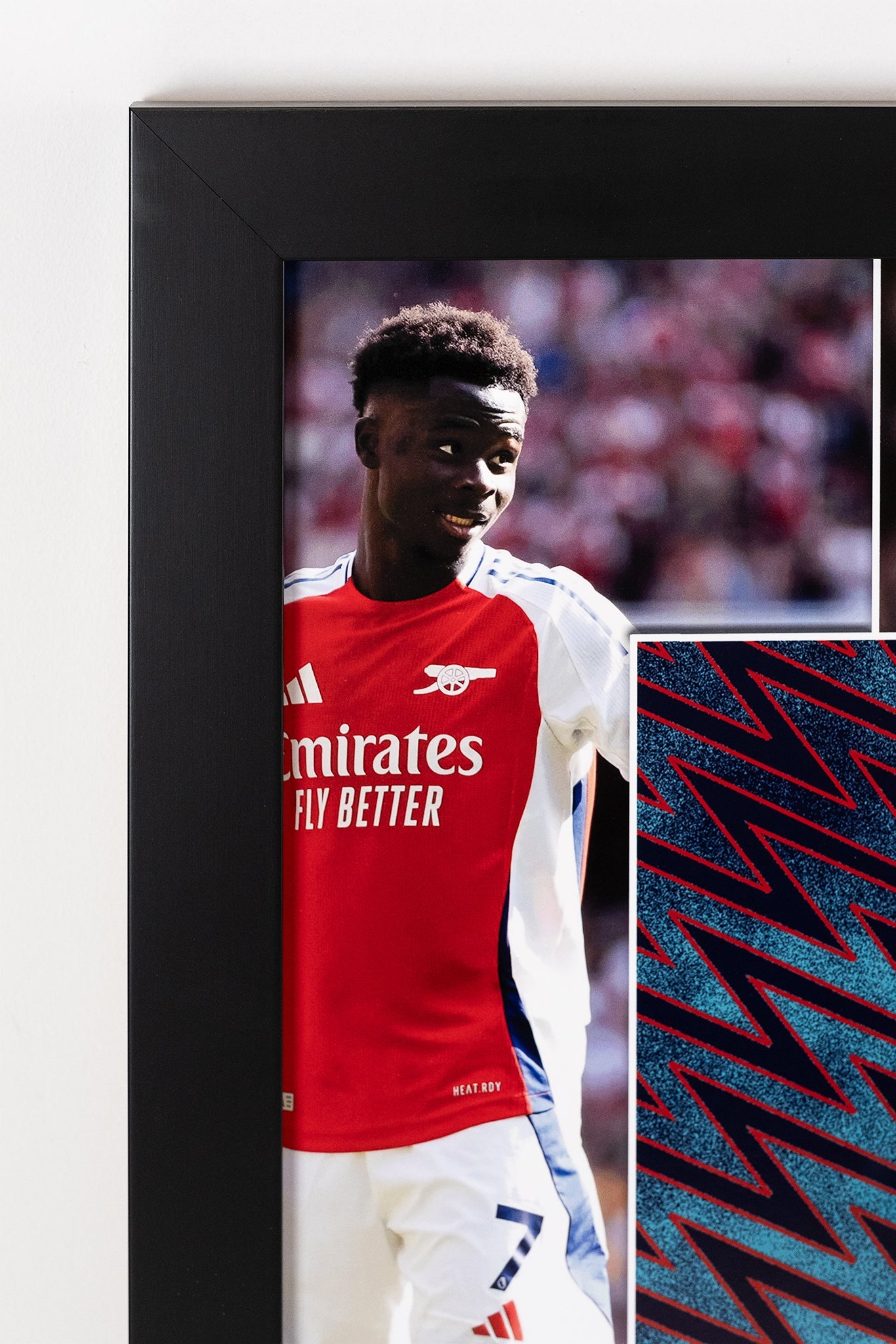 Bukayo Saka Signed Blue Boot Arsenal Display