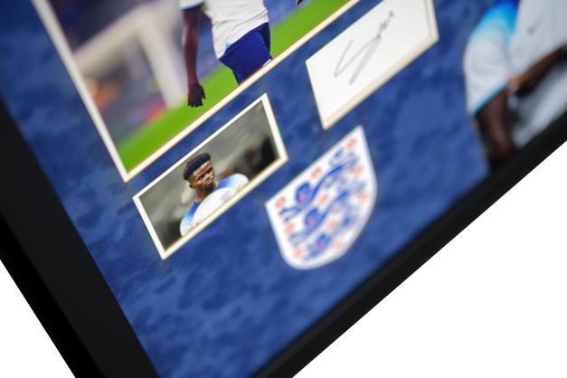 Bukayo Saka Euros 2022 Signed Display