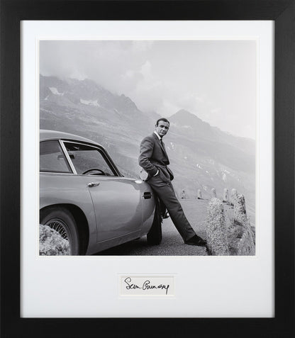 Sean Connery, 007 Signed Whitecard Framed Display
