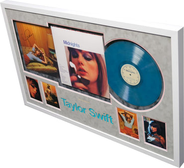 Taylor Swift Signed Framed Midnights Album Record Display