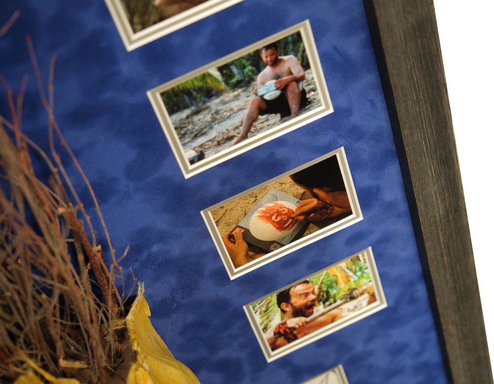 Cast Away Photo Signed by Tom Hanks and 'Wilson' Volleyball Head Framed Display