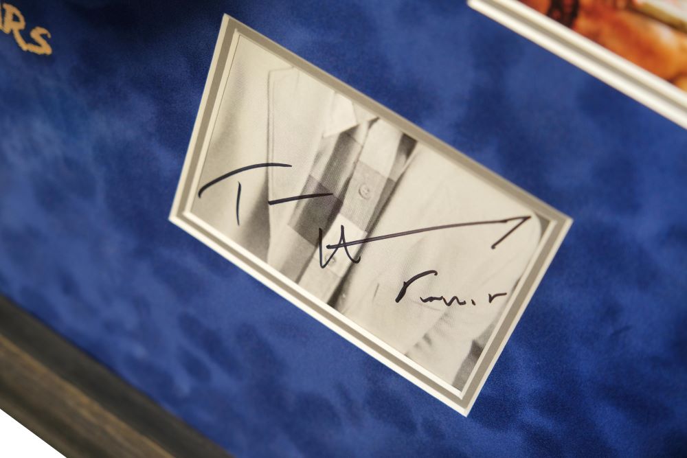 Cast Away Photo Signed by Tom Hanks and 'Wilson' Volleyball Head Framed Display