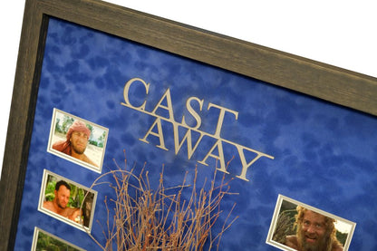 Cast Away Photo Signed by Tom Hanks and 'Wilson' Volleyball Head Framed Display