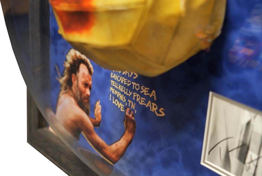 Cast Away Photo Signed by Tom Hanks and 'Wilson' Volleyball Head Framed Display
