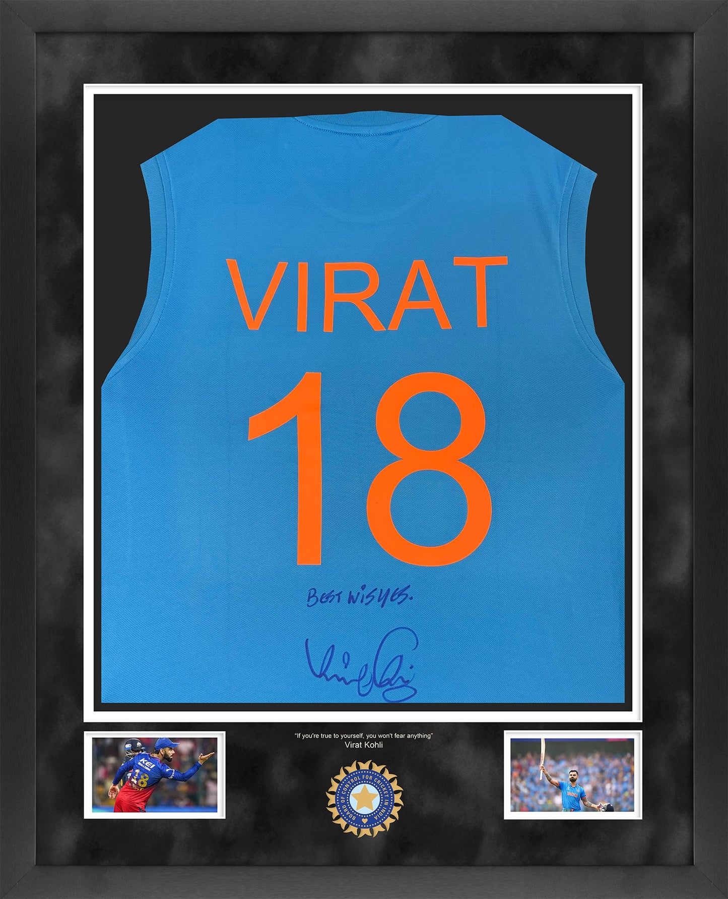 Virat Kohli Signed Vest Display