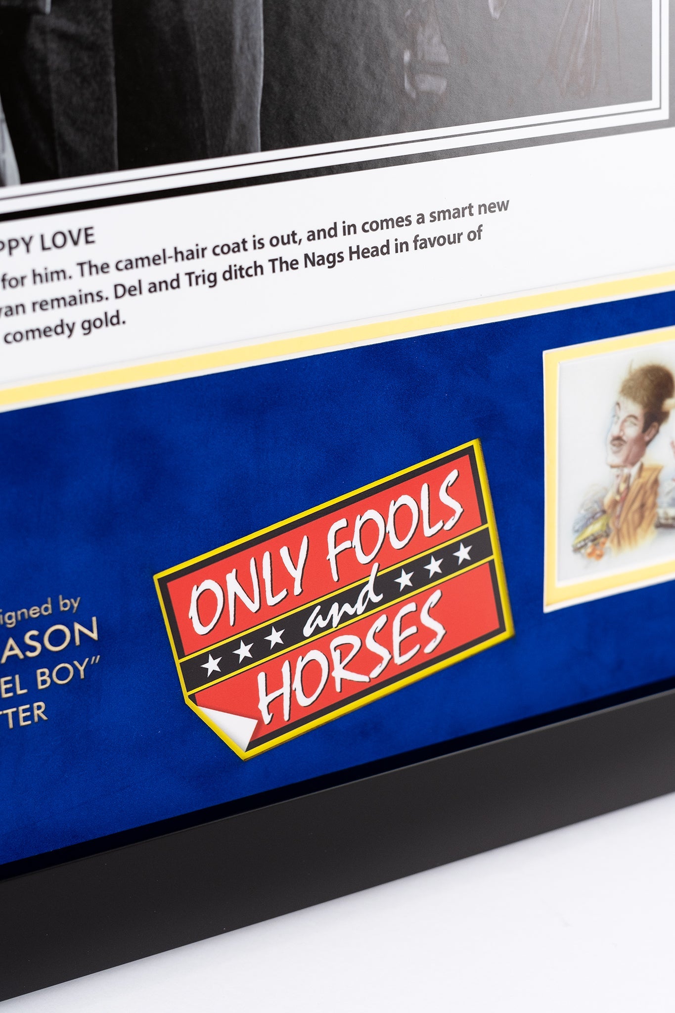 Sir David Jason, Only Fools And Horses Signed Whitecard Yuppy Love Framed Display