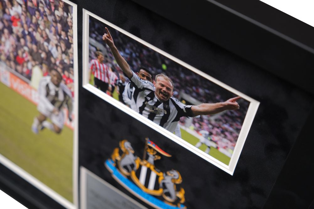 Alan Shearer Signed Newcastle Photo Framed Display - Memorabilia Framers Shop