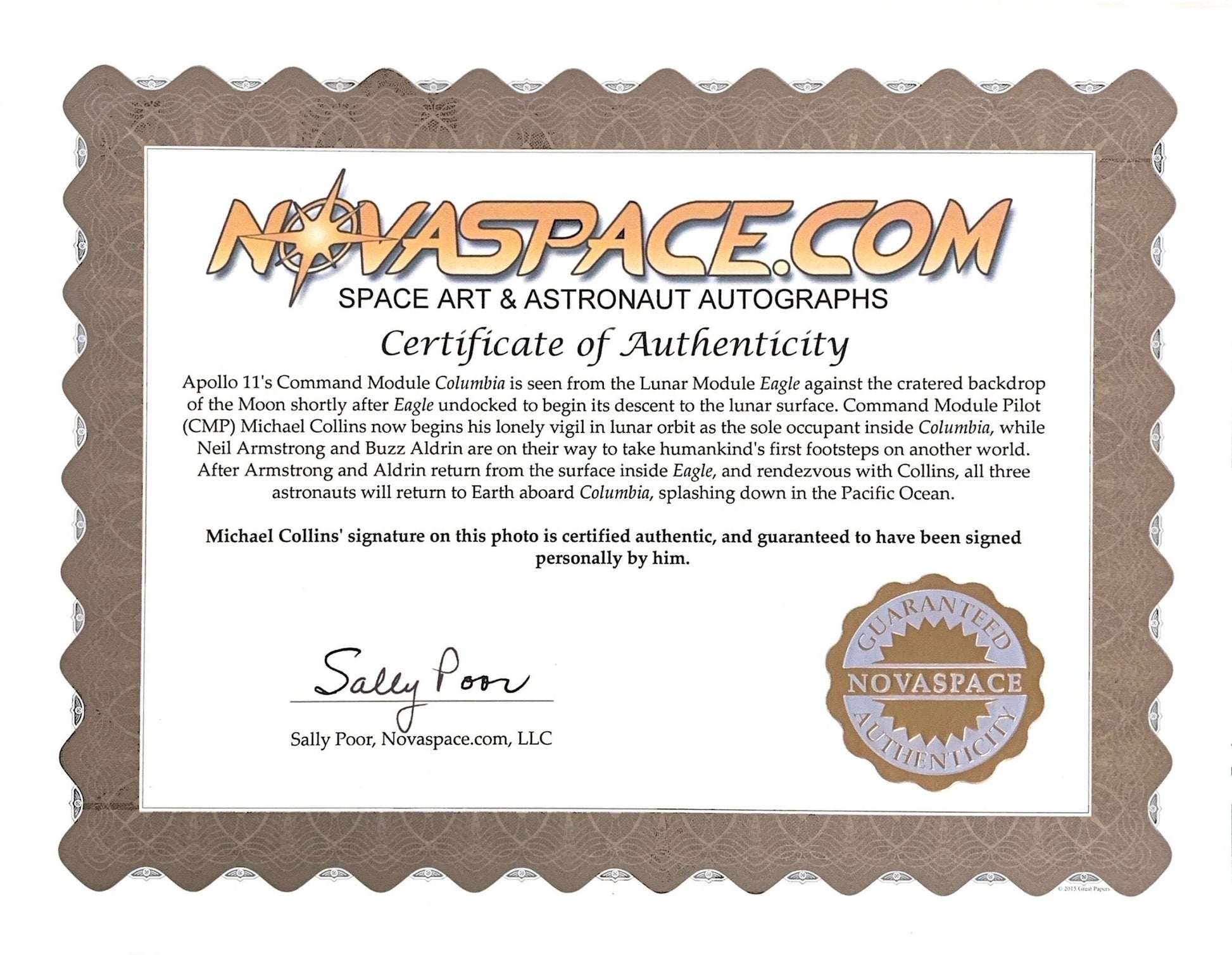 Apollo 11 Triple Signed Framed Display - Memorabilia Framers Shop