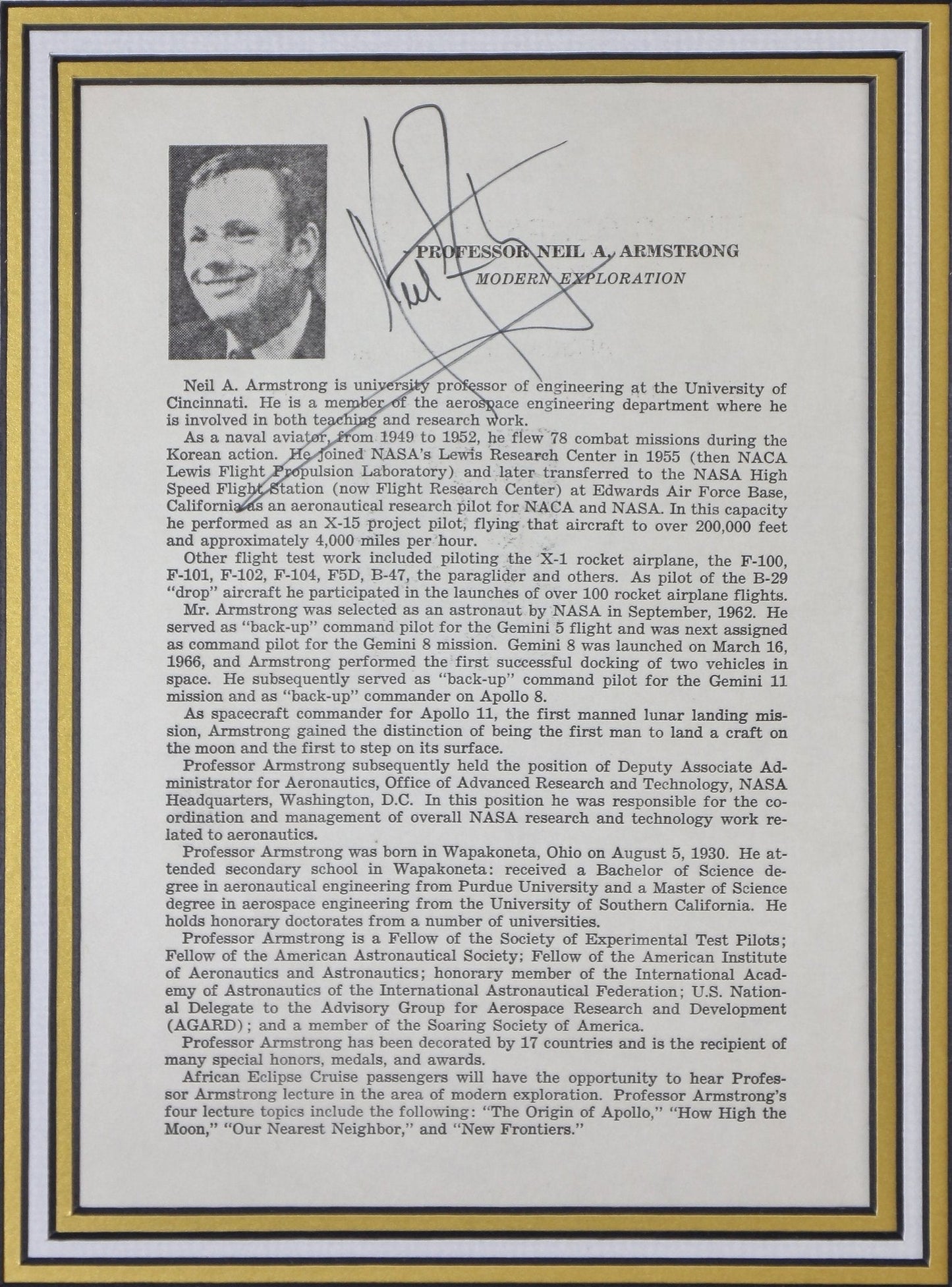 Apollo 11 Triple Signed Framed Display - Memorabilia Framers Shop