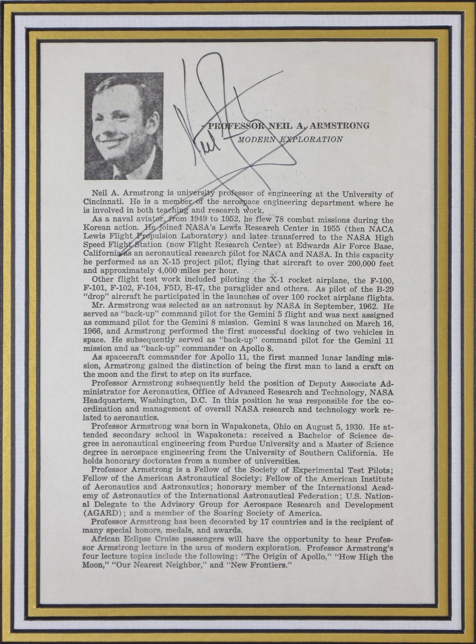 Apollo 11 Triple Signed Framed Display - Memorabilia Framers Shop