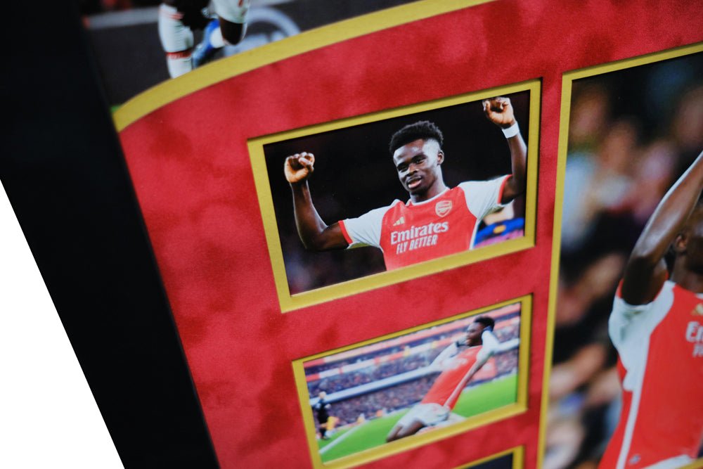 Arsenal Bukayo Saka signed White card - Memorabilia Framers Shop