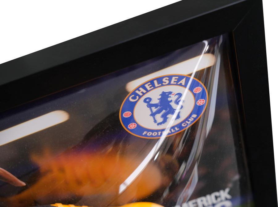 Aubameyang Signed Chelsea Boot Framed Display - Memorabilia Framers Shop