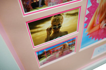 Barbie white card display signed by Margot Robbie - Memorabilia Framers Shop