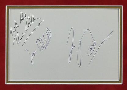 Bee Jees Group Signed Whitecard Framed Display - Memorabilia Framers Shop
