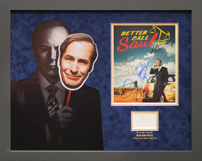 Better Call Saul Multi Signed Photo With Individual Signed Bob Odenkirk White Card - Memorabilia Framers Shop