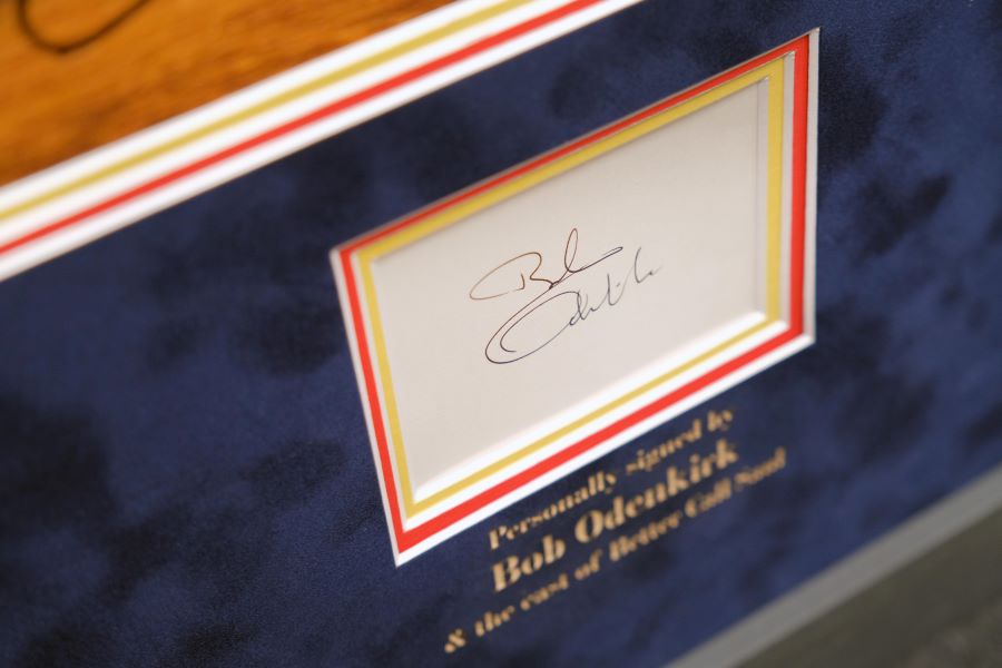 Better Call Saul Multi Signed Photo With Individual Signed Bob Odenkirk White Card - Memorabilia Framers Shop